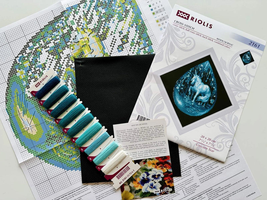 Riolis Cross Stitch Kit- 'Unicorn Tear' (2161)