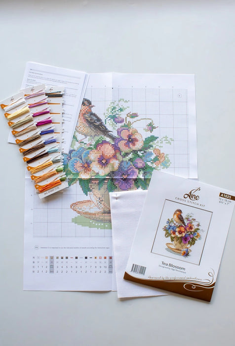 Aine Cross Stitch Kit- 'Tea Blossom' (A1025)
