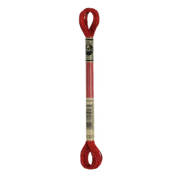 DMC Light Effects Thread-E321 (Metallic Carmine Red)
