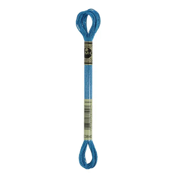 DMC Light Effects Thread-E3843 (Metallic Pool Blue)