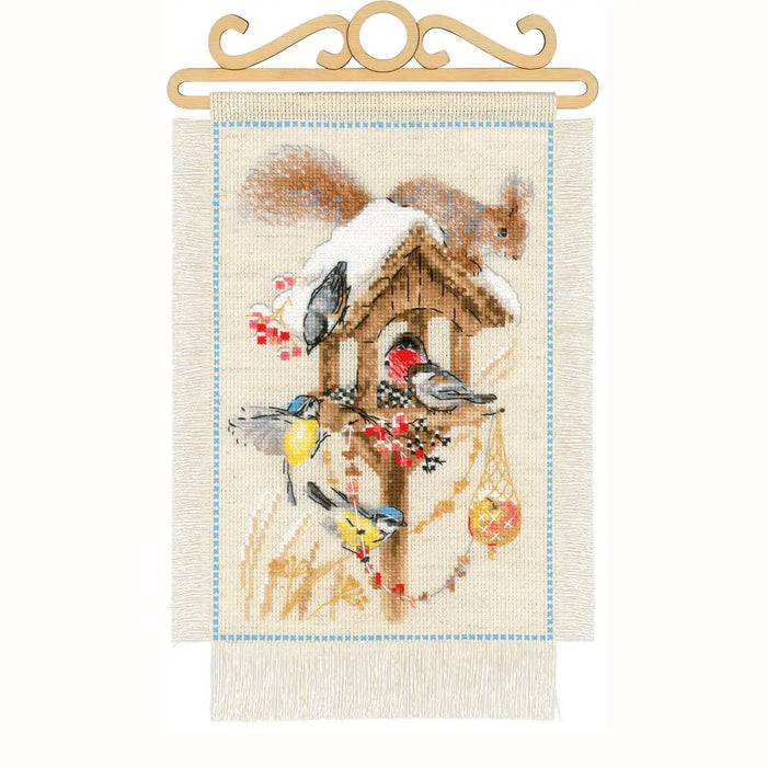 Riolis Cross Stitch Kit- 'Winter Cottage Garden' (1751)