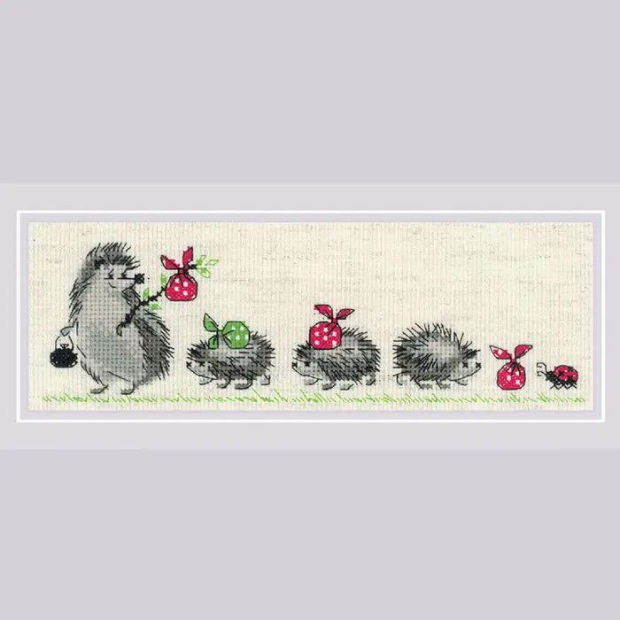 Riolis Cross Stitch Kit- 'Hedgehogs' (1711)