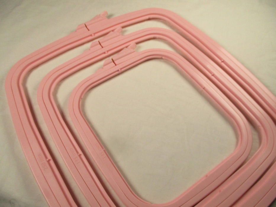 Nurge pink plastic embroidery hoop