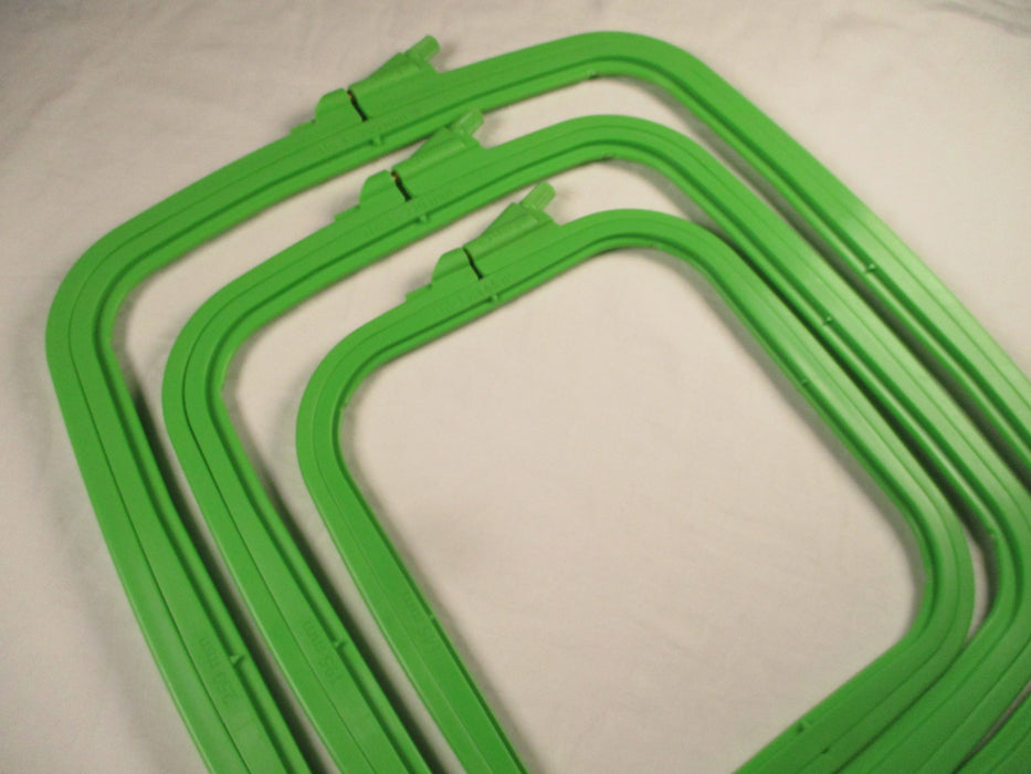 Nurge green plastic embroidery hoop