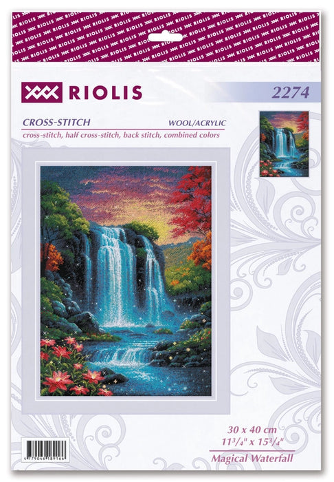 Riolis Cross Stitch Kit- 'Magical Waterfall' (2274)