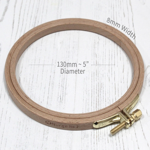 Nurge 8mm Beech Screwed Embroidery Hoop