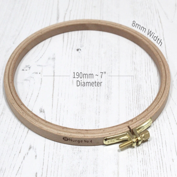 Nurge 8mm Beech Screwed Embroidery Hoop