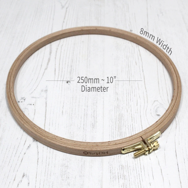Nurge 8mm Beech Screwed Embroidery Hoop