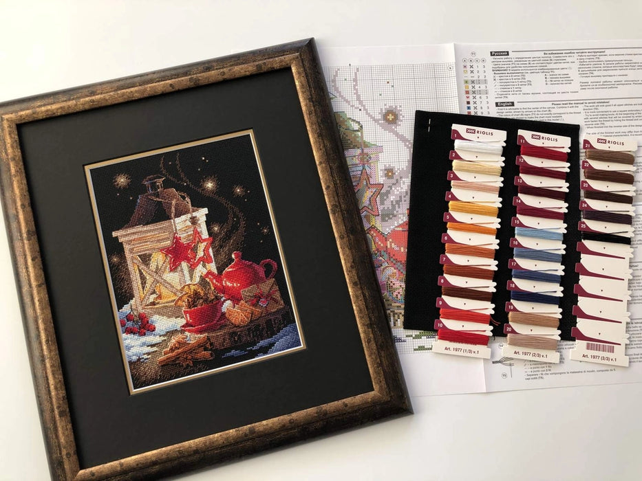 Riolis Cross Stitch Kit- 'Winter Tea Time' (1977)