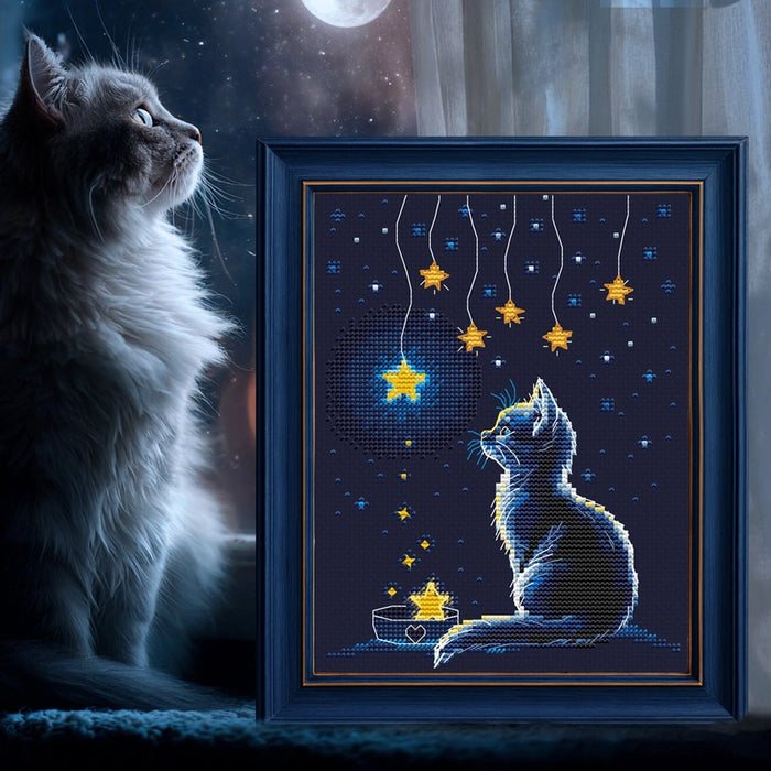 Collection D'Art Cross-Stitch Kit- 'Cats and Stars' (BC8115)
