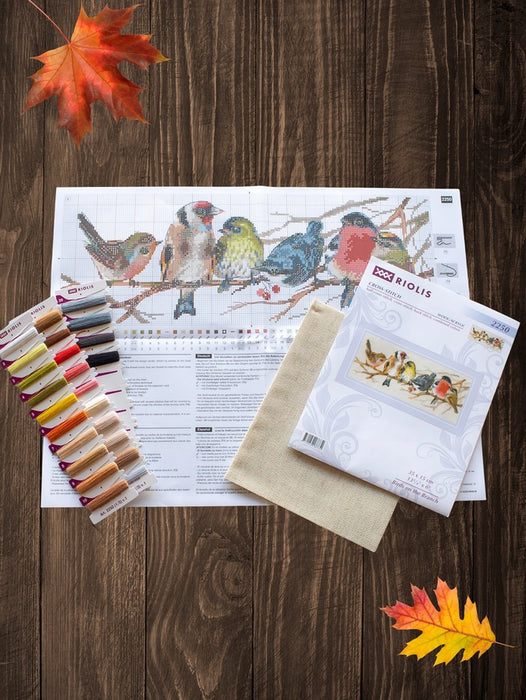 Riolis Cross Stitch Kit- 'Birds on the Branch' (2250)