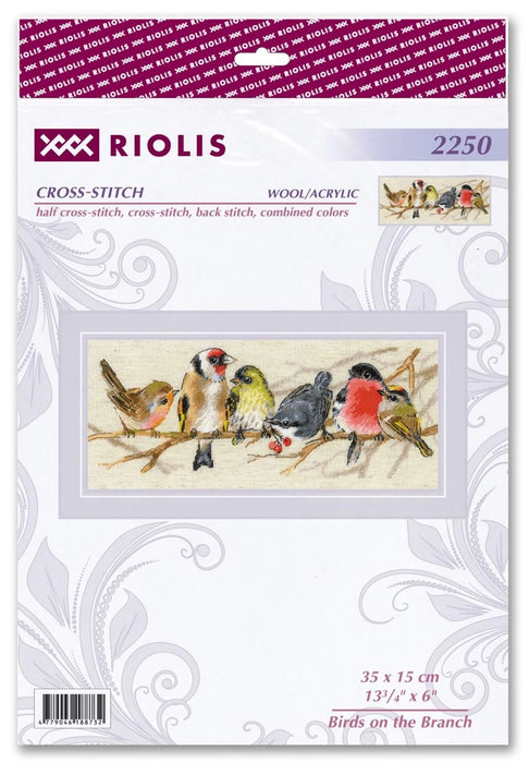 Riolis Cross Stitch Kit- 'Birds on the Branch' (2250)