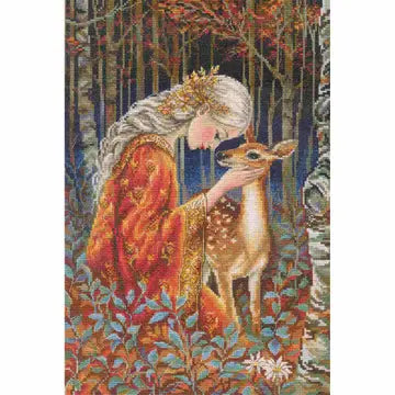 RTO Cross-Stitch Kit- 'Fairytale Girl and Fawn' (M1096)