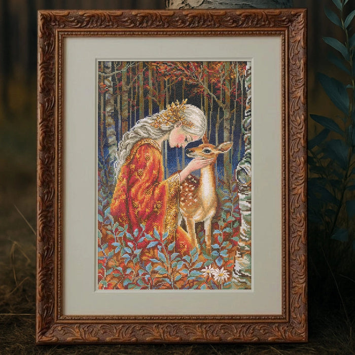 RTO Cross-Stitch Kit- 'Fairytale Girl and Fawn' (M1096)