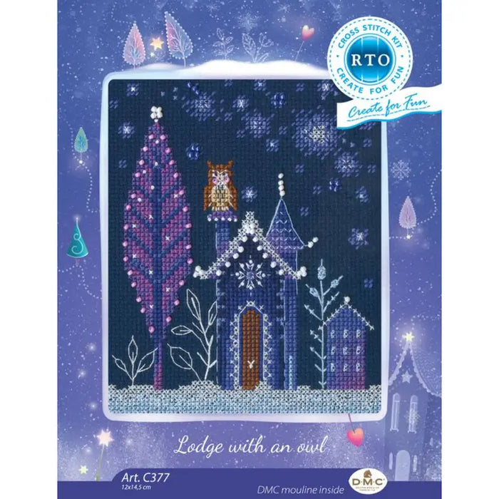 RTO Cross-Stitch Kit- 'Lodge With an Owl' (C377)