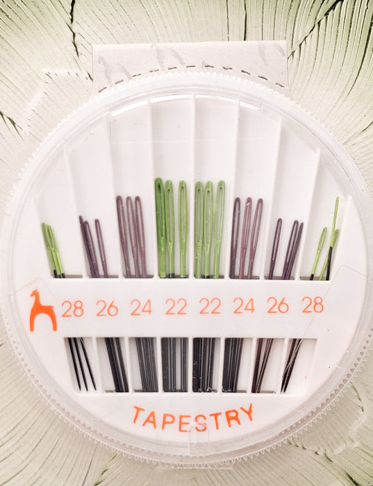 PONY Black Tapestry Needles with Coloured Eyes- Sizes: 22-24-26-28