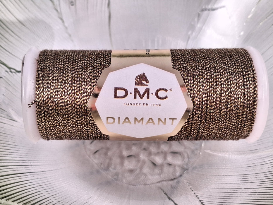 DMC Diamant Metallic Thread-D140 (Black and Gold)