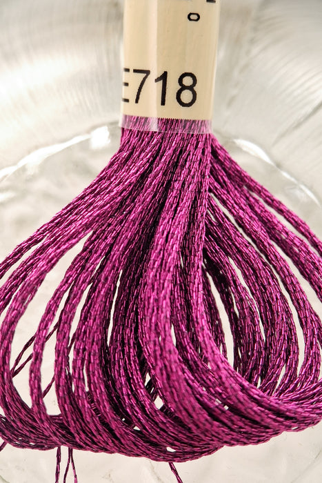 DMC Light Effects Thread-E718 (Metallic Rose Magenta)