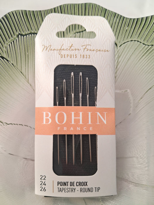 Bohin Cross-Stitch/Tapestry Needles- Assorted (Sizes 22/24/26)
