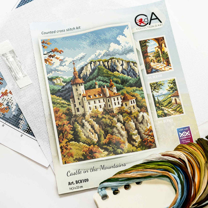 Collection D'Art Cross-Stitch Kit- Castle in the Mountains (BC8109)