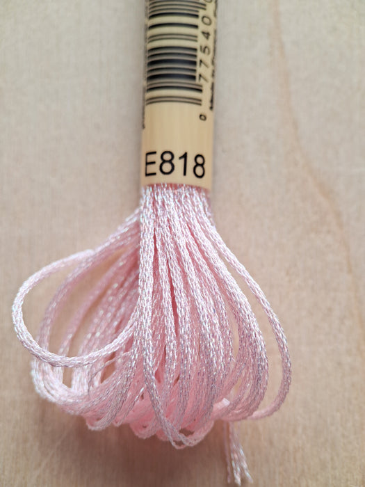 DMC Light Effects Thread-E818 (Pearlescent Powder Pink)