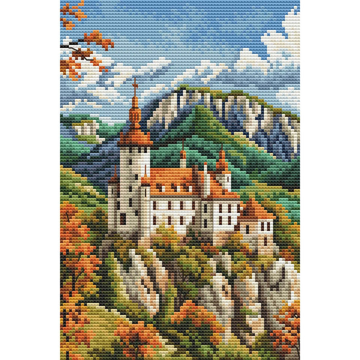 Collection D'Art Cross-Stitch Kit- Castle in the Mountains (BC8109)