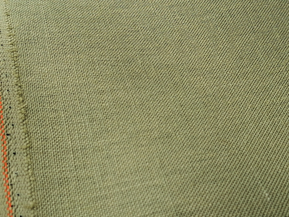 olive green linen fabric