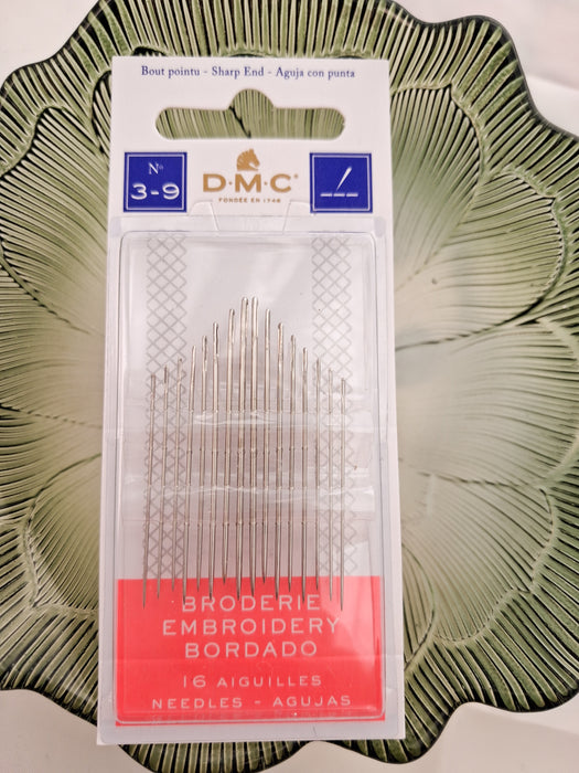 DMC Embroidery Needles (sizes 3-9)