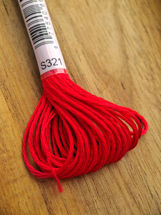 DMC Satin Thread- S321 (Carmine Red)