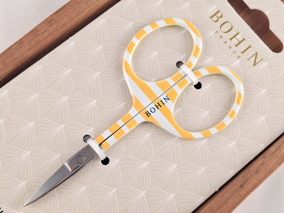 Bohin Embroidery Scissors- Yellow Stripes