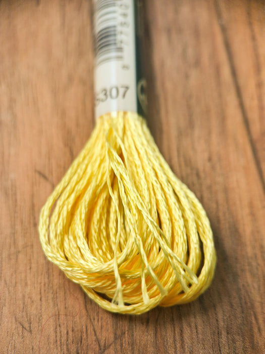 DMC Satin Thread- S307 (Lemon)