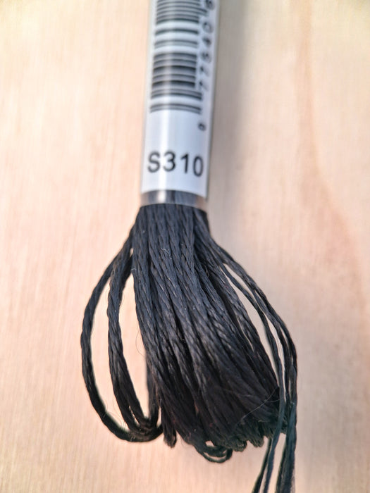 DMC Satin Thread- S310 (Black)