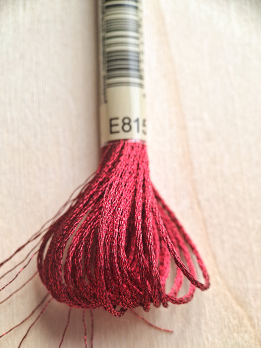 DMC Light Effects Thread-E815 (Metallic Black Cherry)