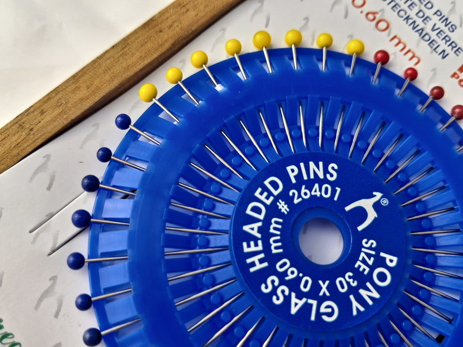 PONY Glass Head Pins