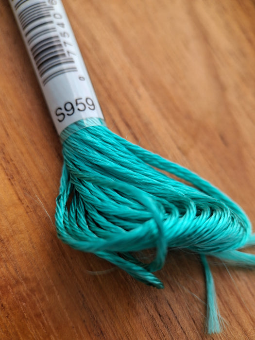 DMC Satin Thread- S959 (Pale Viridian)