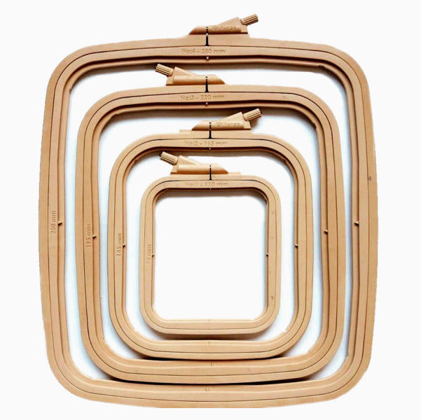 Nurge Square Plastic Hoop- Caramel