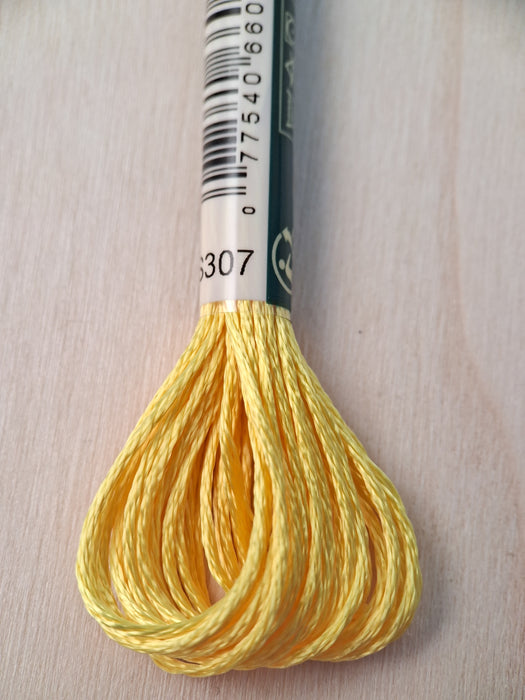 DMC Satin Thread- S307 (Lemon)
