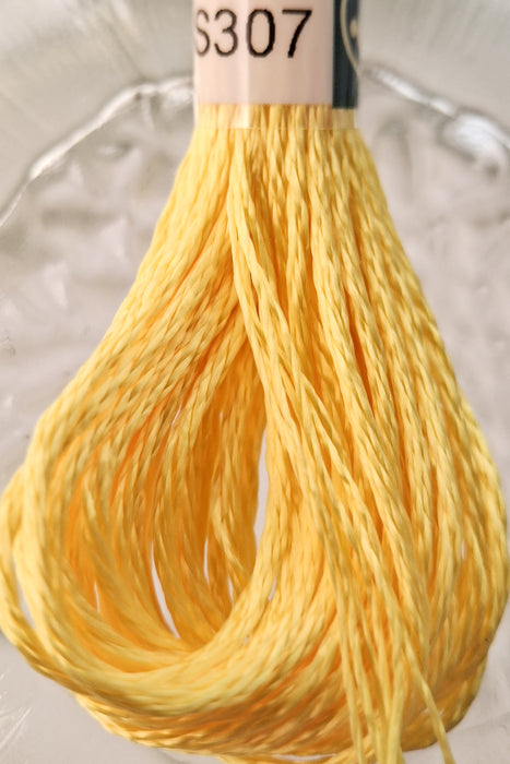 DMC Satin Thread- S307 (Lemon)