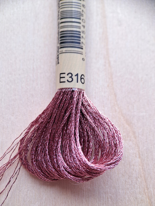 DMC Light Effects Thread-E316 (Metallic Heather)