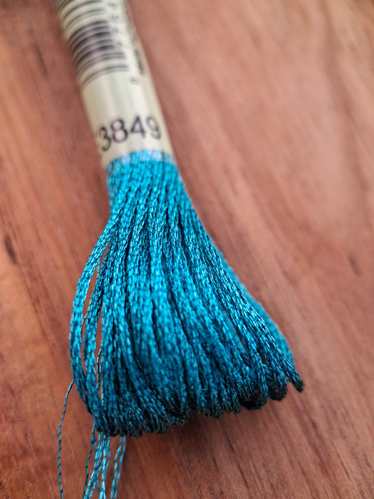 DMC Light Effects Thread-E3849 (Metallic Turquoise Green)