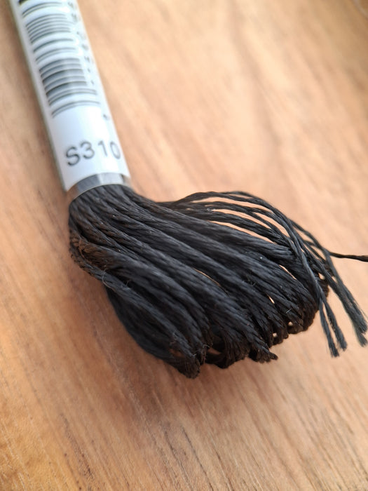 DMC Satin Thread- S310 (Black)