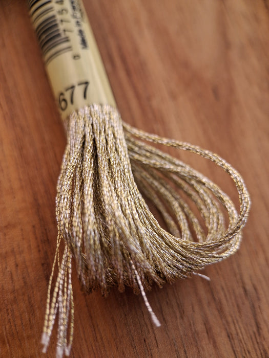 DMC Light Effects Thread-E677 (Metallic Sand)