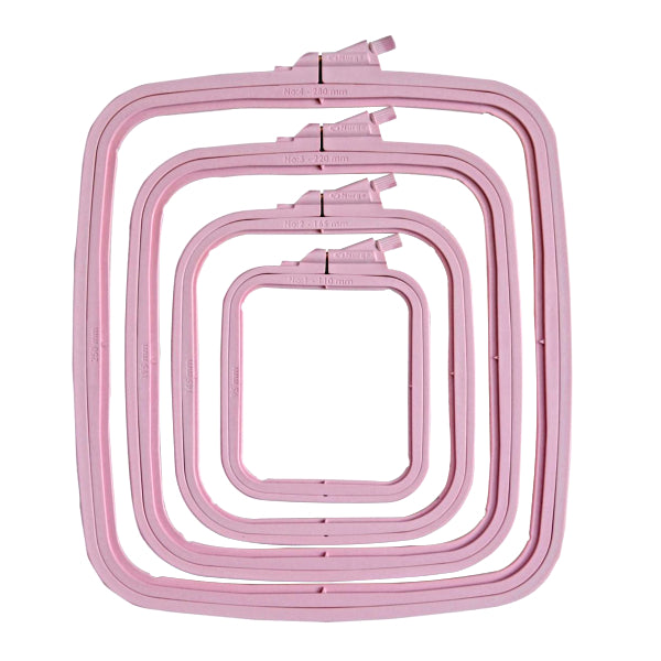 Nurge Square Plastic Hoop- Pink