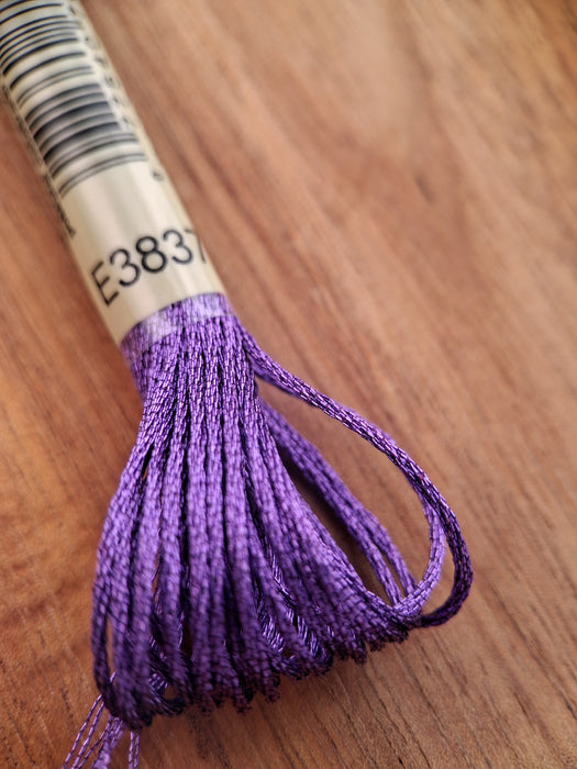 DMC Light Effects Thread-E3837 (Metallic Purple)