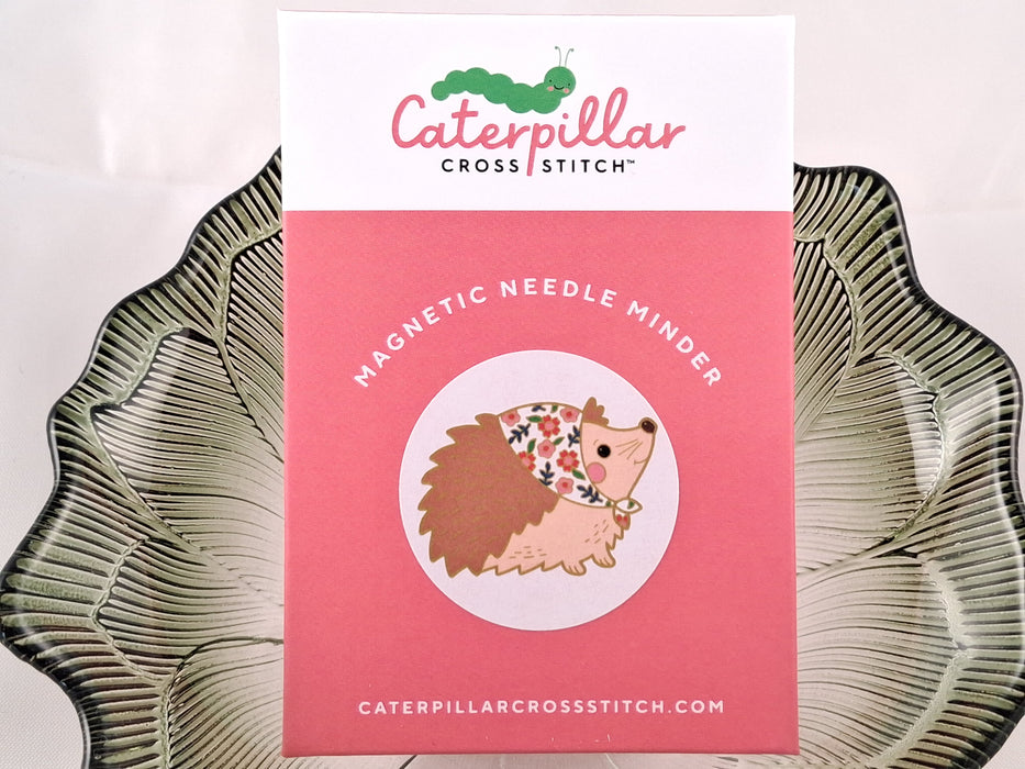 Caterpillar Cross Stitch Hedgehog Magnetic Needle Minder