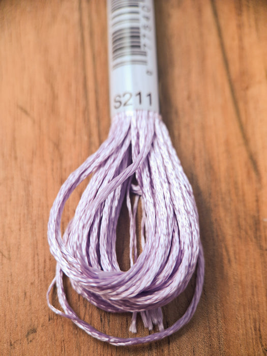 DMC Satin Thread- S211 (Pearlescent Light Parma Violet)