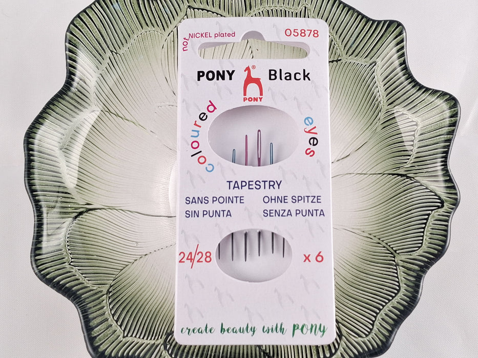 PONY Black Tapestry Needles- Sizes: 24-26-28