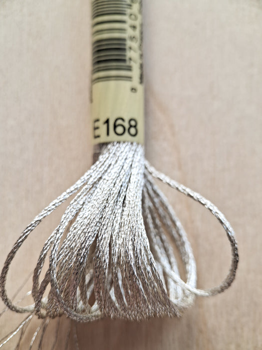 DMC Light Effects Thread-E168 (Metallic Town Mouse Grey)