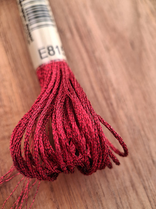 DMC Light Effects Thread-E815 (Metallic Black Cherry)