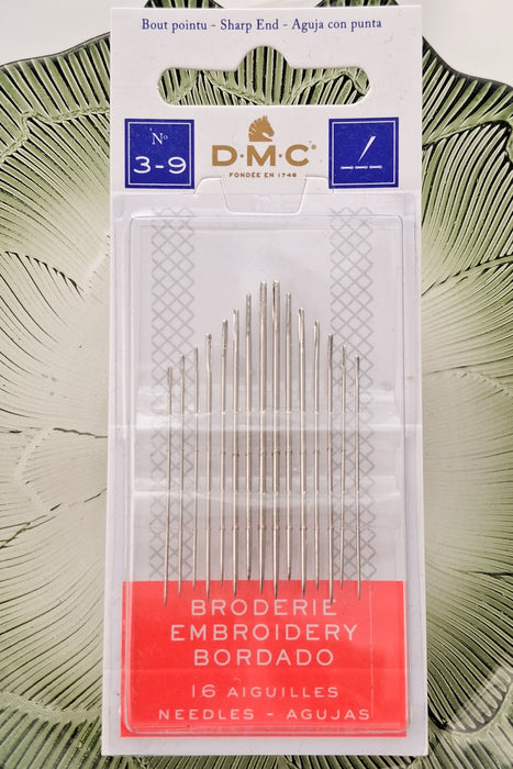 DMC Embroidery Needles (sizes 3-9)